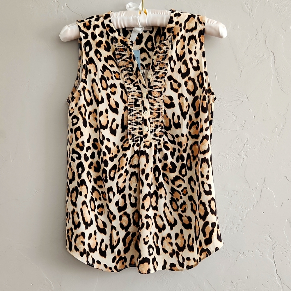 Loft Animal Print Top SP NWT
